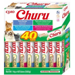 INABA Churu Variety box Tonno con frutti di mare - snack per gatti - 40 x 14g
