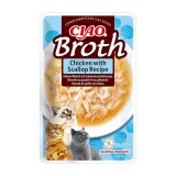 INABA Ciao Brodo con pollo salmone tonno e capasanta - snack per gatti - 10x40g