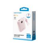 Vention 10000mAh Powerbank 2xUSB-C 1xUSB-A 22.5W rosa