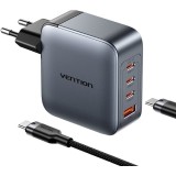 Vention 100W Caricabatterie 1xUSB-A 3xUSB-C + cavo
