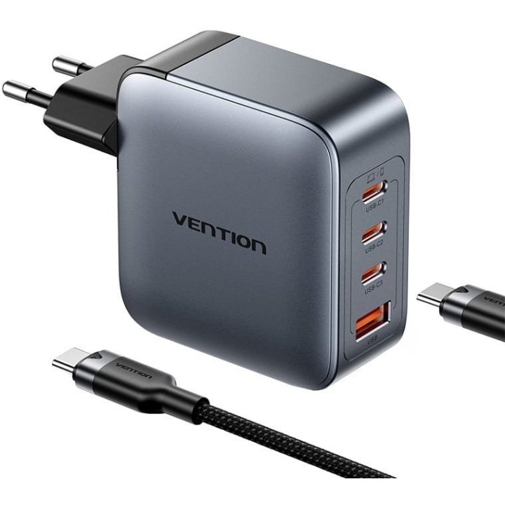 Vention 100W Caricabatterie 1xUSB-A 3xUSB-C + cavo