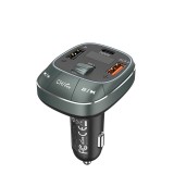 Vention Caricabatterie auto 3 porte USB (C + A + A) con trasmettitore FM (30W/18W/5W) nero tipo ABS