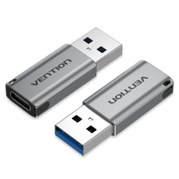 Vention USB 3.0 Adattatore maschio a USB-C femmina grigio tipo lega di alluminio