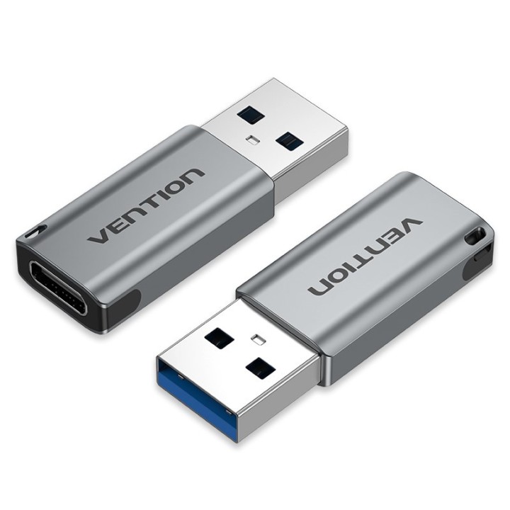 Vention USB 3.0 Adattatore maschio a USB-C femmina grigio tipo lega di alluminio