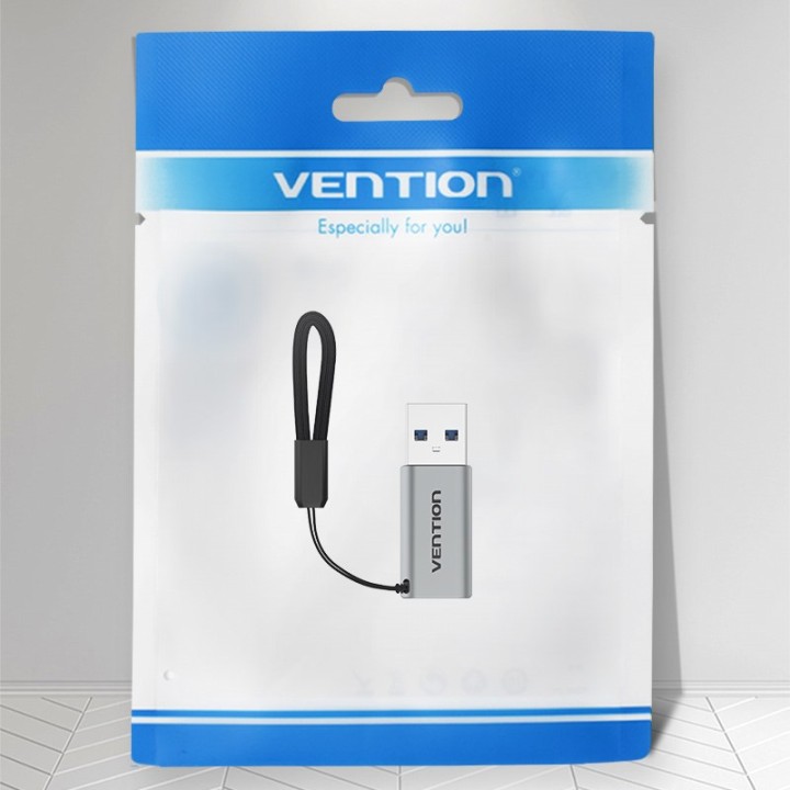 Vention USB 3.0 Adattatore maschio a USB-C femmina grigio tipo lega di alluminio