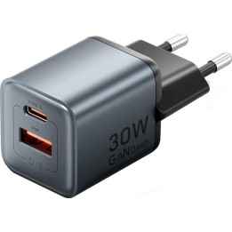 Vention 30W - caricabatterie con tecnologia GaN 1x USB-A 1x USB-C (nero)