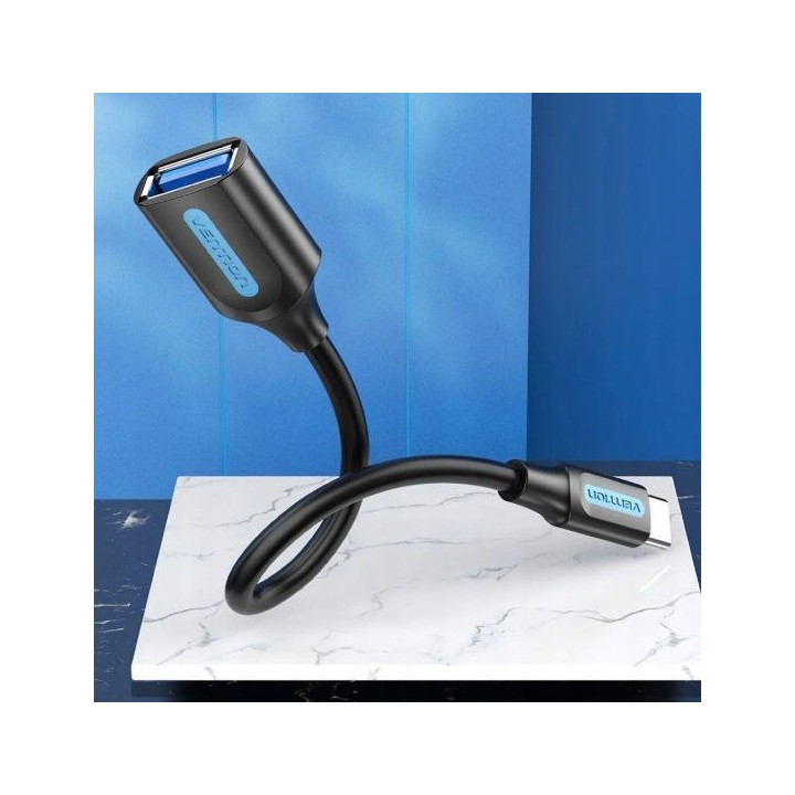 Vention USB 3.1(Gen 1) C Cavo maschio a A femmina OTG 0.15M nero tipo PVC