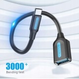 Vention USB 3.1(Gen 1) C Cavo maschio a A femmina OTG 0.15M nero tipo PVC