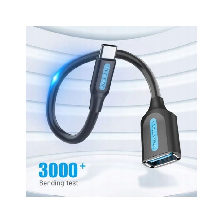 Vention USB 3.1(Gen 1) C Cavo maschio a A femmina OTG 0.15M nero tipo PVC