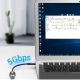 Vention USB 3.1(Gen 1) C Cavo maschio a A femmina OTG 0.15M nero tipo PVC