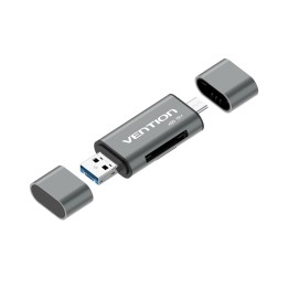 Vention USB3.0 Lettore schede multifunzione grigio tipo metallo