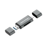 Vention USB3.0 Lettore schede multifunzione grigio tipo metallo