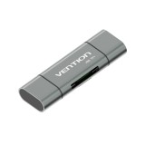 Vention USB3.0 Lettore schede multifunzione grigio tipo metallo