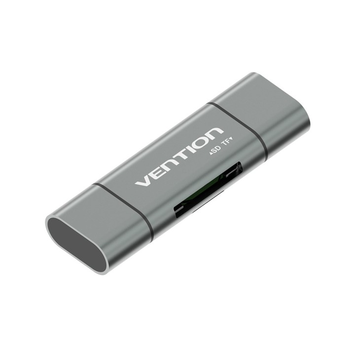 Vention USB3.0 Lettore schede multifunzione grigio tipo metallo