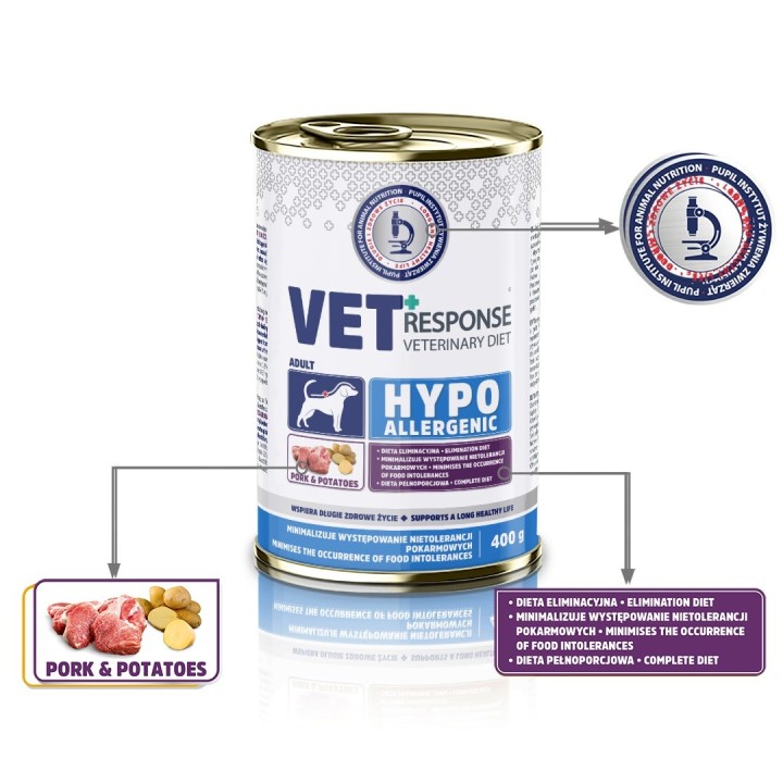 VET RESPONSE Ipoallergenico Maiale - cibo umido per cani - 400g