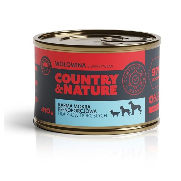 COUNTRY&NATURE manzo con verdure Mono - cibo umido per cani - 410g