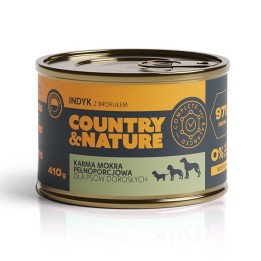 COUNTRY&NATURE tacchino con broccoli Mono - cibo umido per cani - 410g