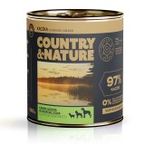 COUNTRY&NATURE Anatra con barbabietola e mela Mono - cibo umido per cani - 850g