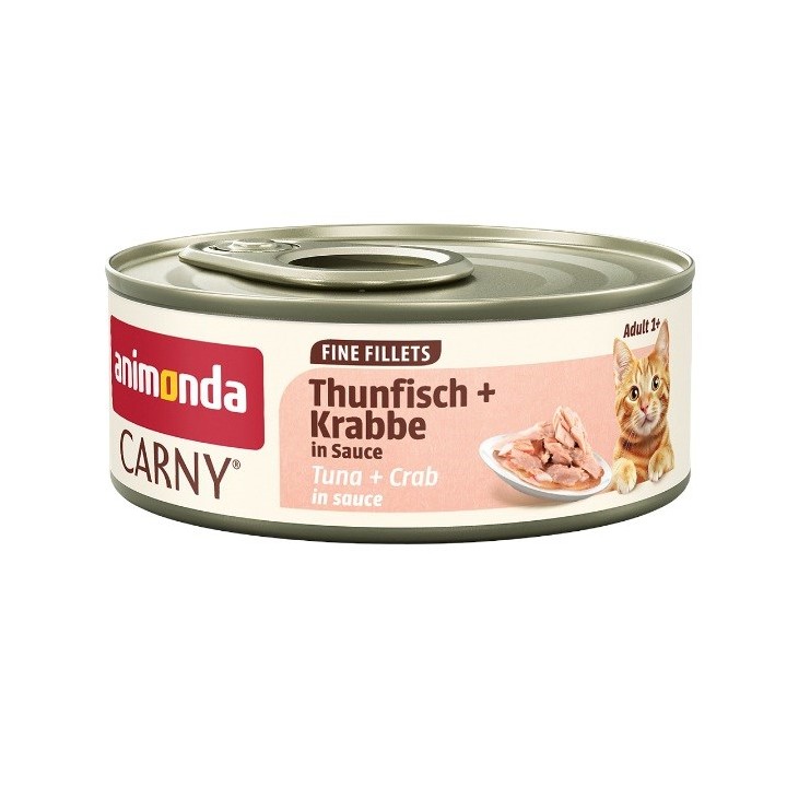 ANIMONDA Carny Adult Filetti fini in salsa tonno + granchio - cibo umido per gatti - 60g