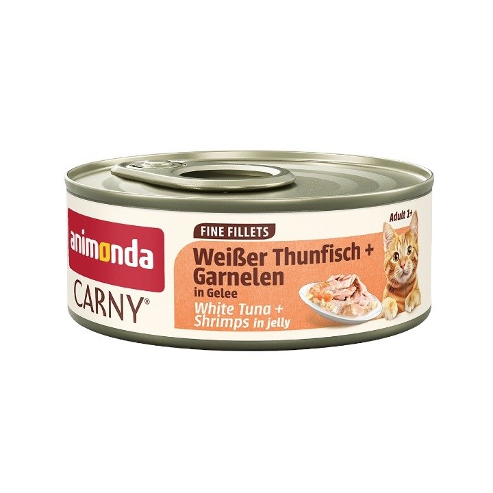 ANIMONDA Carny Adult Fine fillets Jelly White tonno + gamberi - cibo umido per gatti - 60g