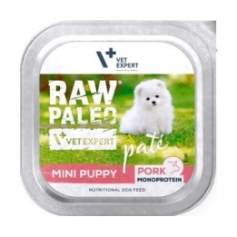VETEXPERT Raw Paleo Pâte Mini Puppy Maiale - cibo umido per cani - 150g
