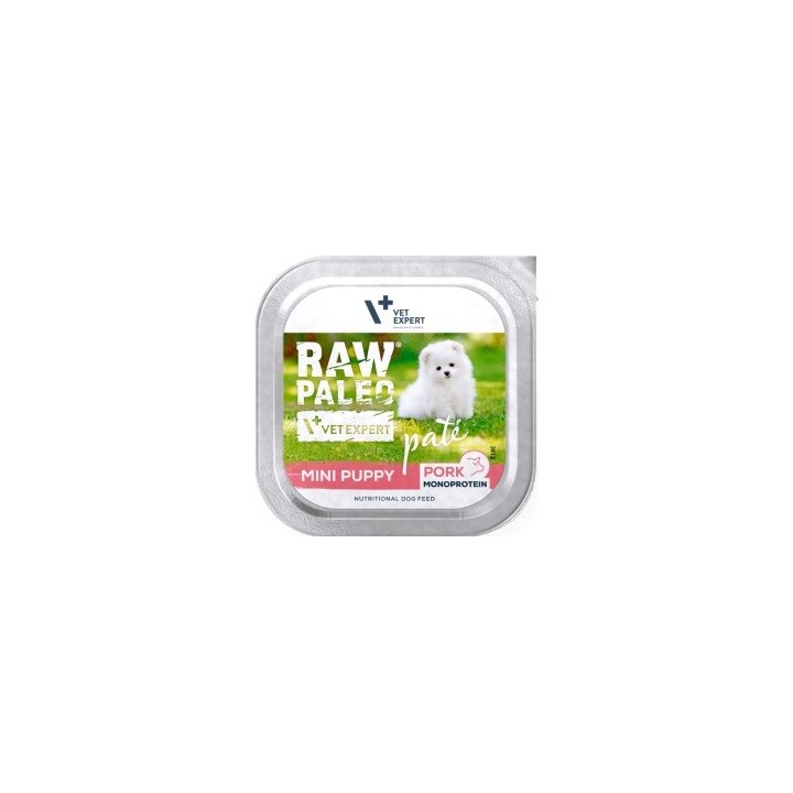 VETEXPERT Raw Paleo Pâte Mini Puppy Maiale - cibo umido per cani - 150g