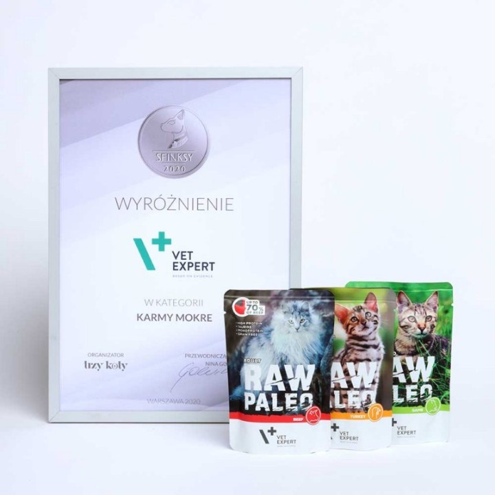VETEXPERT Raw Paleo Adult Cat Tacchino - cibo umido per gatti - 100 g