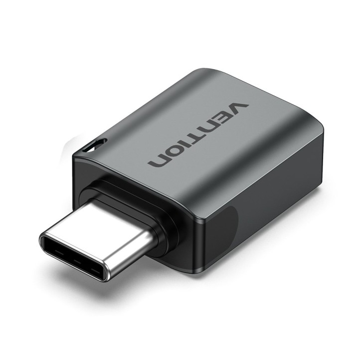 Vention USB-C Adattatore maschio a USB 3.0 femmina OTG grigio tipo lega di alluminio