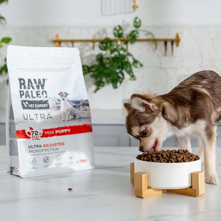 VETEXPERT Raw Paleo Ultra Mini Puppy Manzo - cibo secco per cuccioli di razze piccole - 2 kg