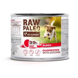 VETEXPERT Raw Paleo Duoprotein Manzo & Coniglio Puppy - cibo umido per cani - 200g