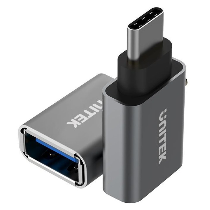 UNITEK Y-A025CGY Adattatore cavo interfaccia USB Type-C USB Type-A Metallico