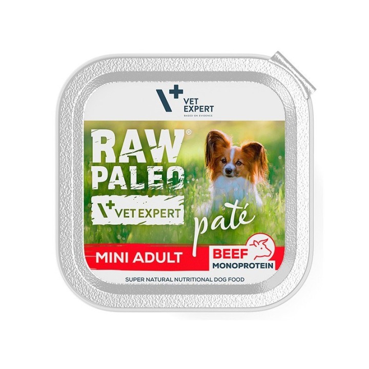 VETEXPERT Raw Paleo Pate Mini Adult Manzo - cibo umido per cani - 150 g