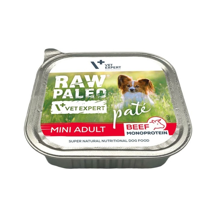 VETEXPERT Raw Paleo Pate Mini Adult Manzo - cibo umido per cani - 150 g