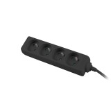 Lanberg PS0-04E-0150-BK prolunga 1.5 m 4 AC presa(e) Interno Nero