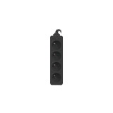 Lanberg PS0-04E-0150-BK prolunga 1.5 m 4 AC presa(e) Interno Nero
