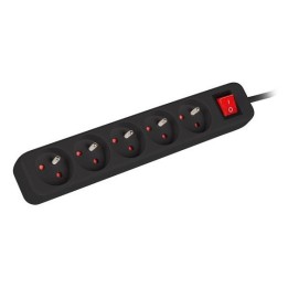 Lanberg PS1-05E-0150-BK prolunga 1.5 m 5 AC presa(e) Interno Nero