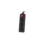 Lanberg PS1-03E-0300-BK prolunga 3 m 3 AC presa(e) Interno/esterno Nero