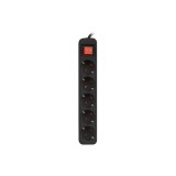Lanberg PS1-05F-0150-BK prolunga 1.5 m 5 AC presa(e) Interno Nero