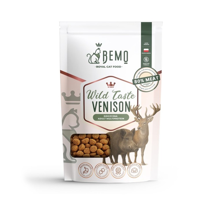 BEMO Gatto Wild Taste cervo - cibo secco per gatti - 70g