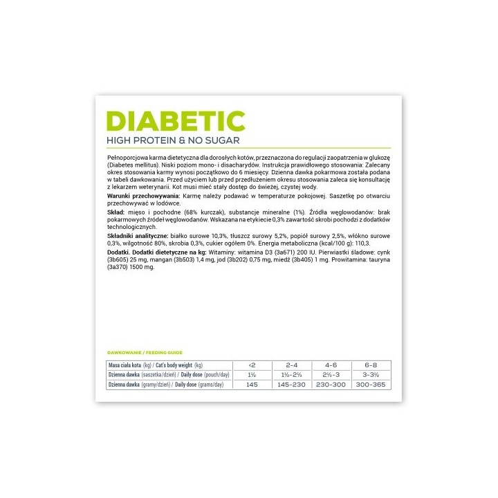 VETEXPERT Veterinary Diet Diabetic Cat - cibo umido per gatti - 100g