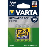 VARTA HR03 AAA Recharge Accu Power 800 mAh 56703 Batterie ricaricabili 4 pz Verde