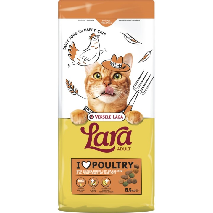 VERSELE-LAGA Lara Pollo con tacchino - cibo secco per gatti - 12 5kg