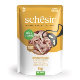 SCHESIR in gelatina Tonno con pollo - cibo umido per gatti - 85 g