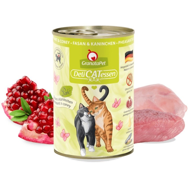 GRANATAPET DeliCATessen Fagiano e coniglio - cibo umido per gatti - 400g