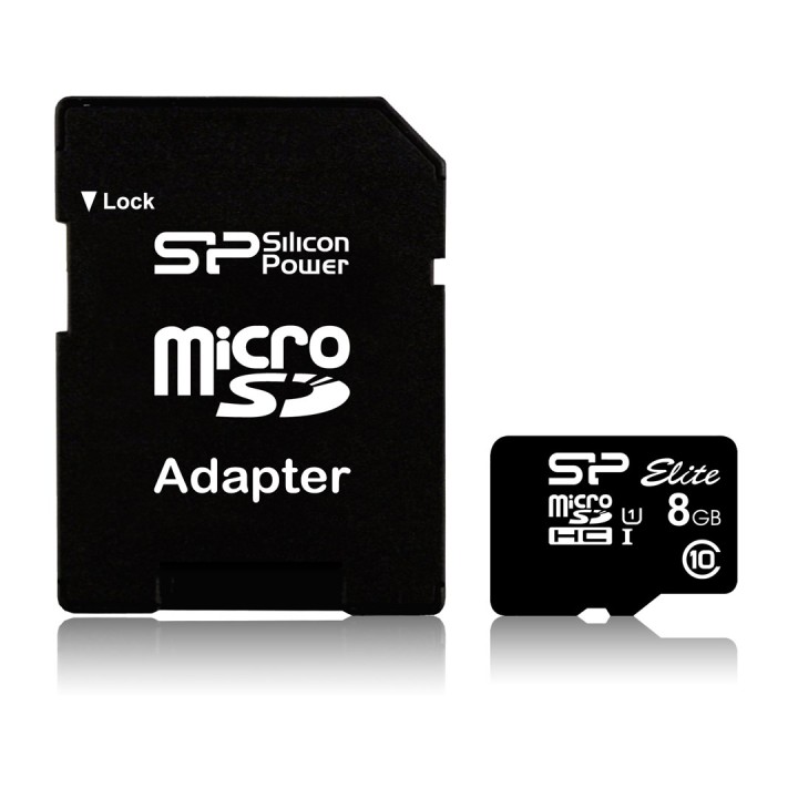 Silicon Power Elite 8GB microSDHC UHS-I scheda di memoria classe 10