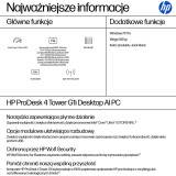 HP ProDesk 4 Tower G1i Desktop AI PC Intel Core Ultra 5 225 16 GB DDR5-SDRAM 512 GB SSD Windows 11 Pro Nero