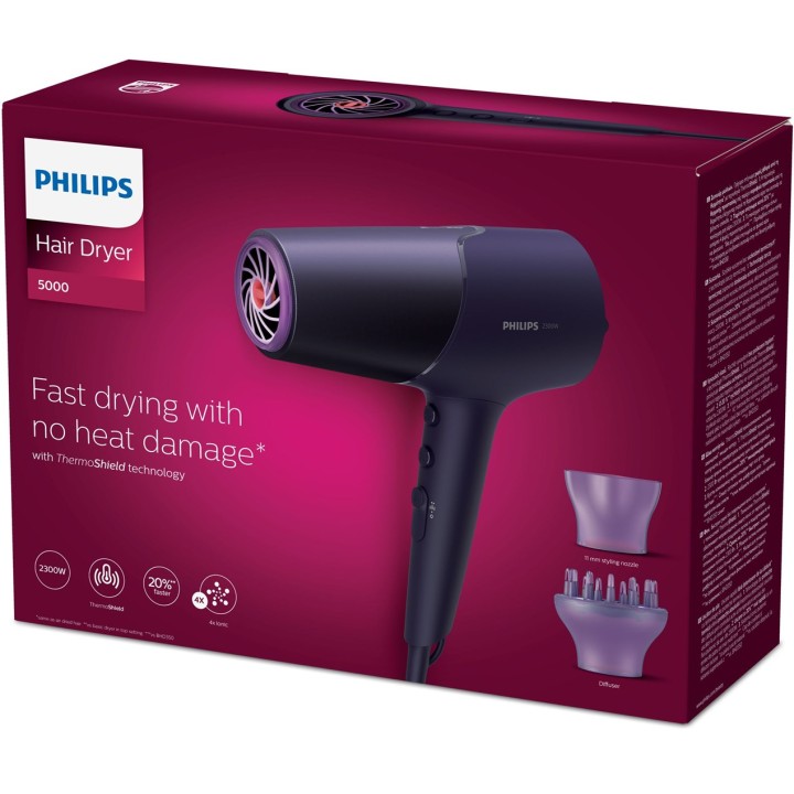 Philips 5000 serie BHD514/00 asciugacapelli 2300 W viola