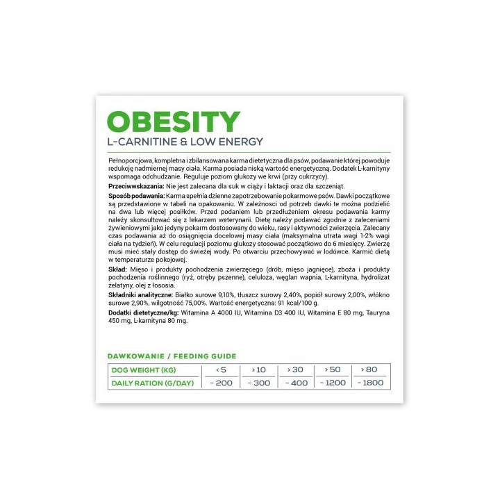 VETEXPERT Veterinary Diet Obesity Dog - cibo umido per cani - 400g