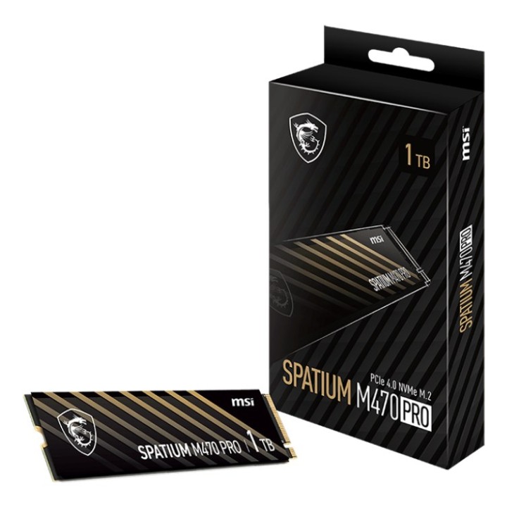 MSI Spatium M470 PRO PCIe 4.0 NVMe M.2 1TB PCI Express 4.0 3D NAND