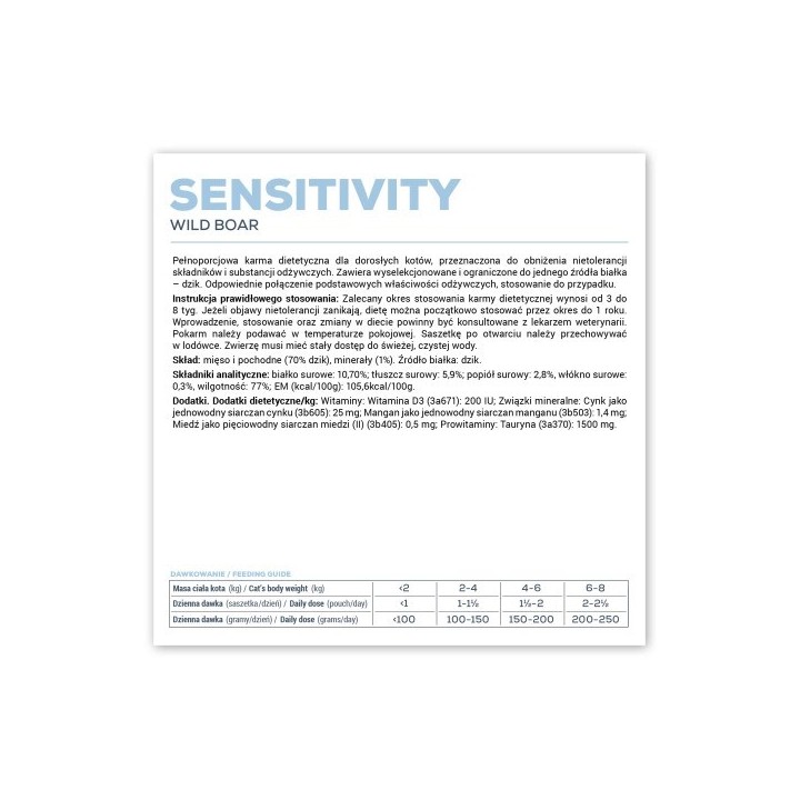 VETEXPERT Veterinary Diet Sensitivity Mono Cat - cibo umido per gatti - 100g